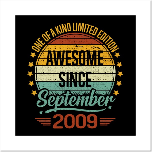 13 Year Old 13th Birthday Design for September 2009 born Limited Edition Legend BDay Gift Wall Art by sufian